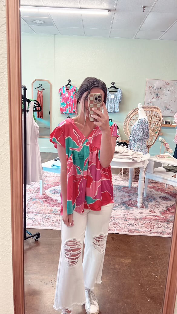 Tropic Satin Blouse