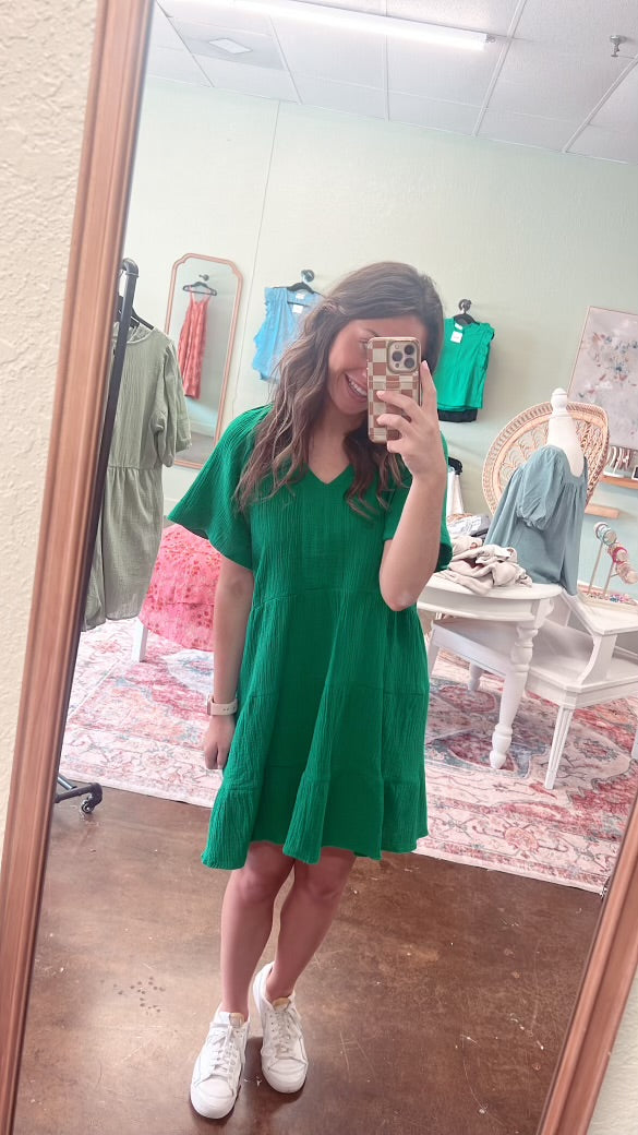 Green Babydoll Dress