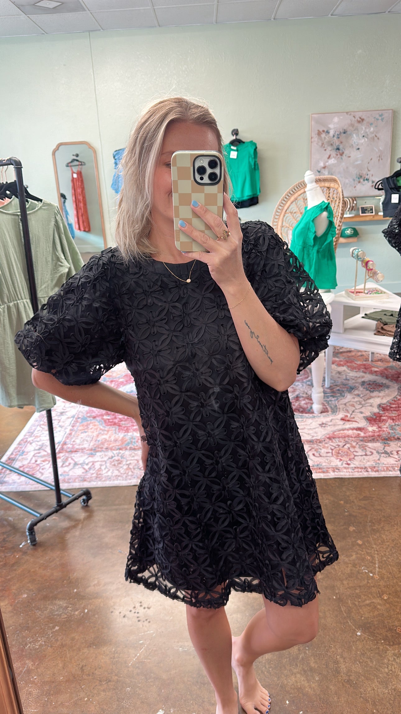 Organza Black Dress