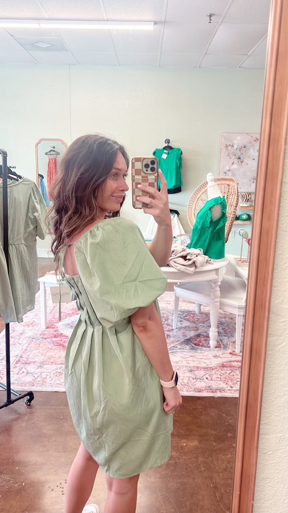 Sage Spring Dress