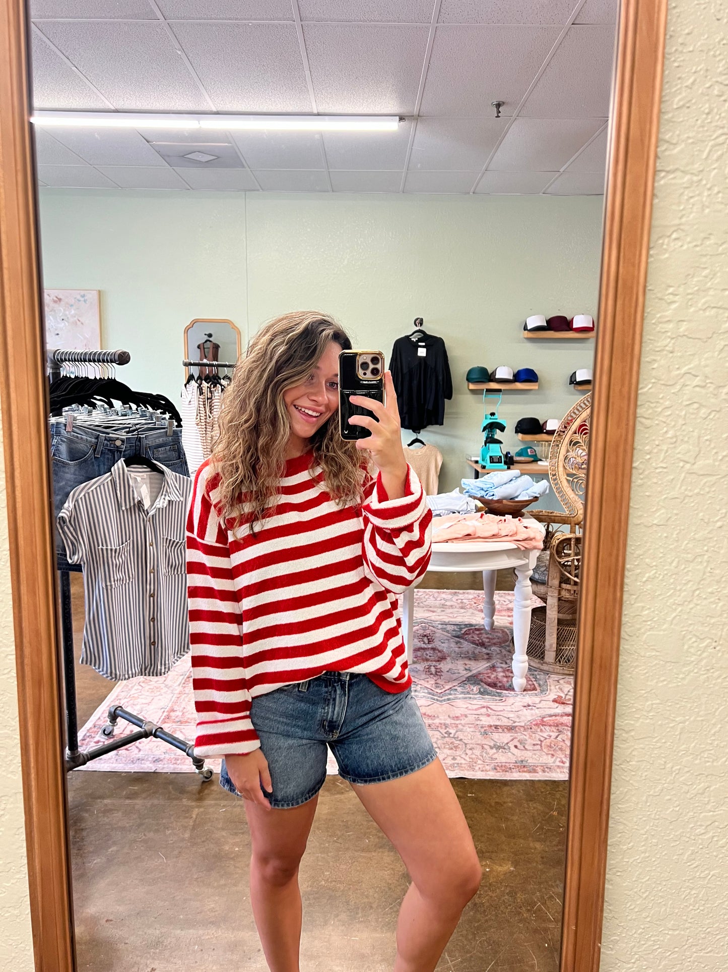 Red Stripe Top