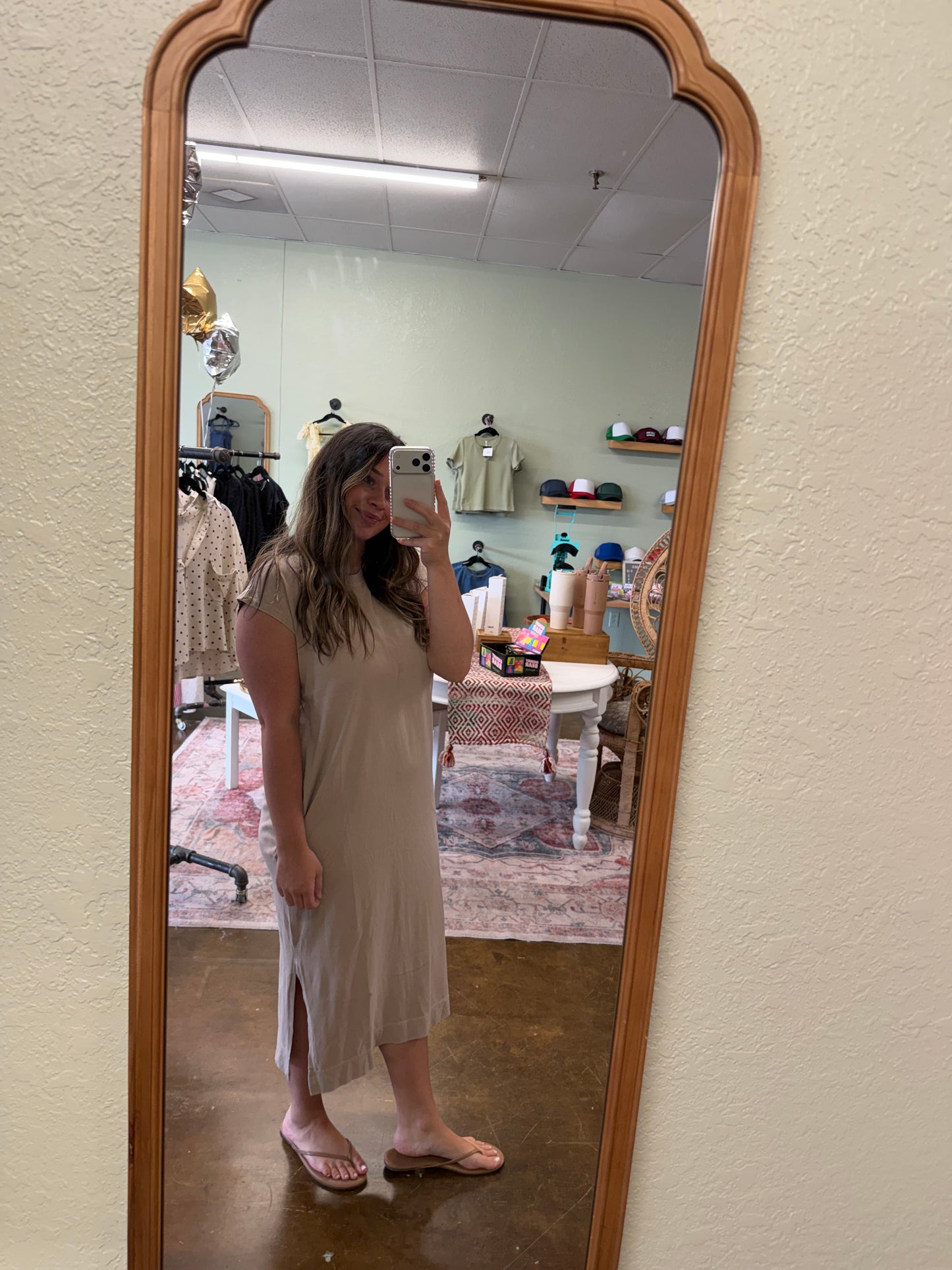 Taupe Tshirt Dress