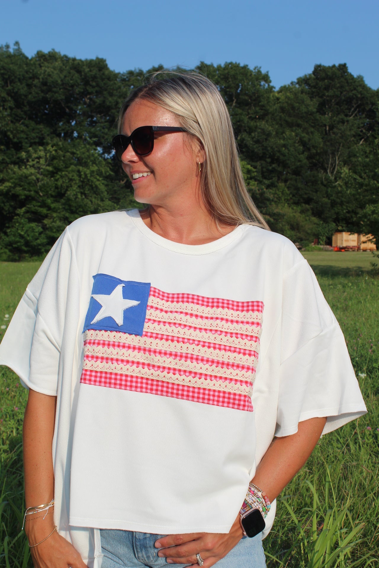 4th of July Patchwork Top