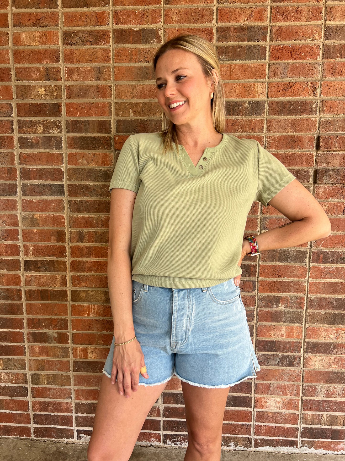 Carrie Waffle Top