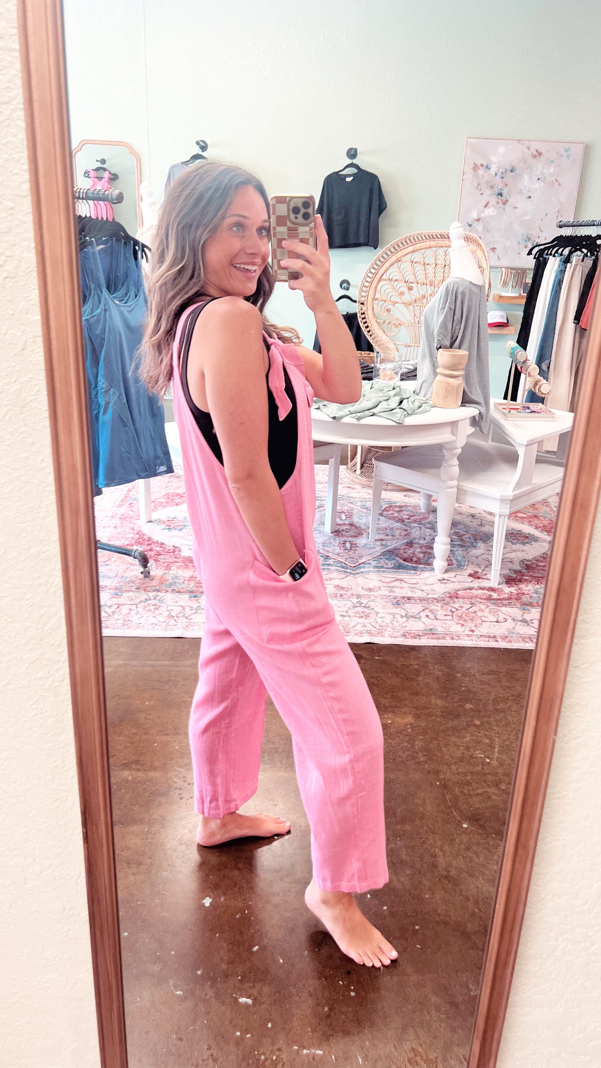 Pink Linen Jumper