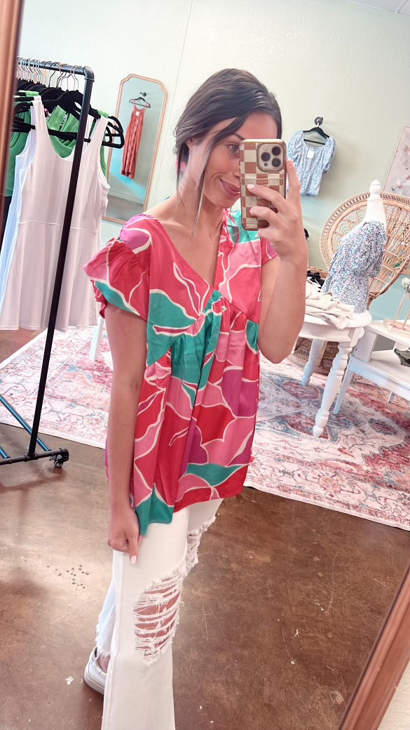 Tropic Satin Blouse