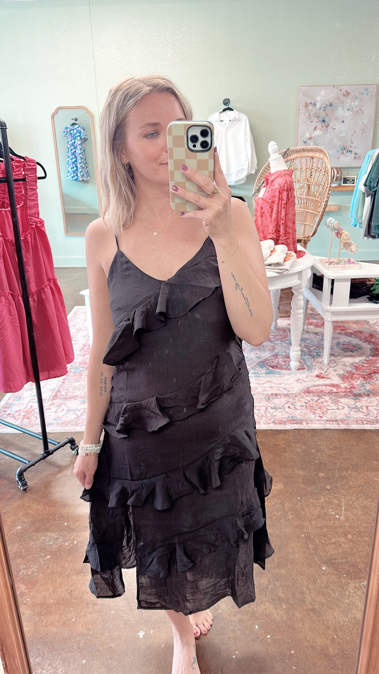 Black Ruffle Dress