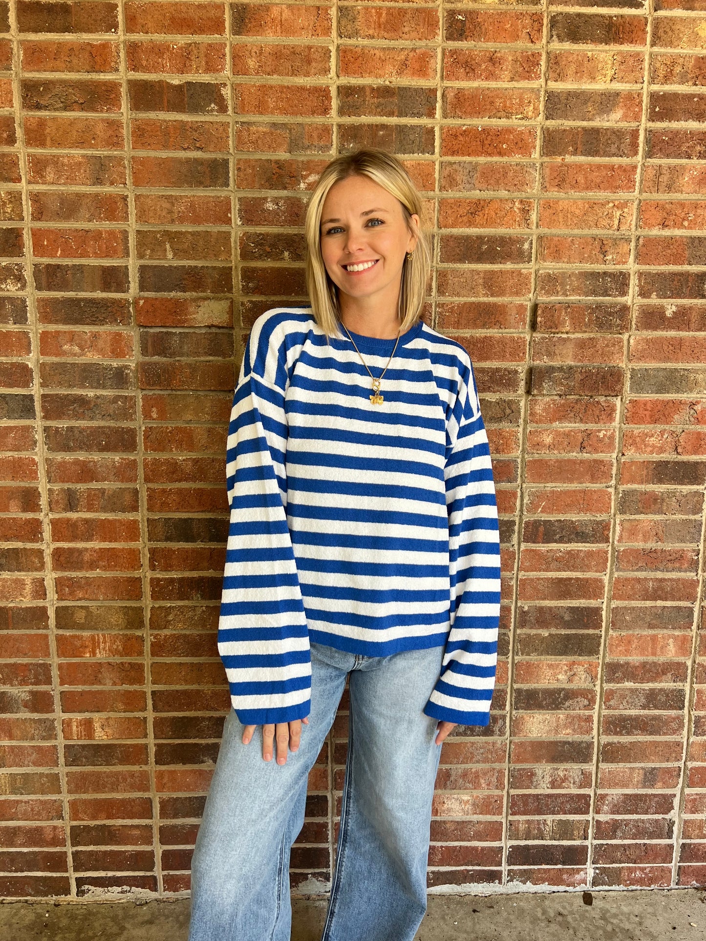 Blue Striped Sweater