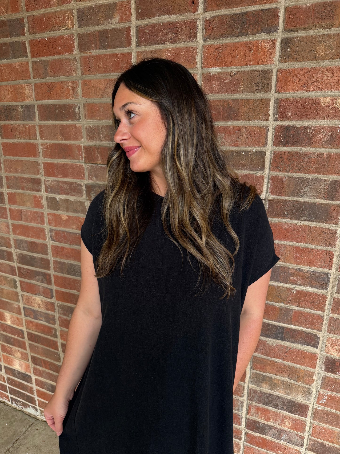 Black Linen Dress