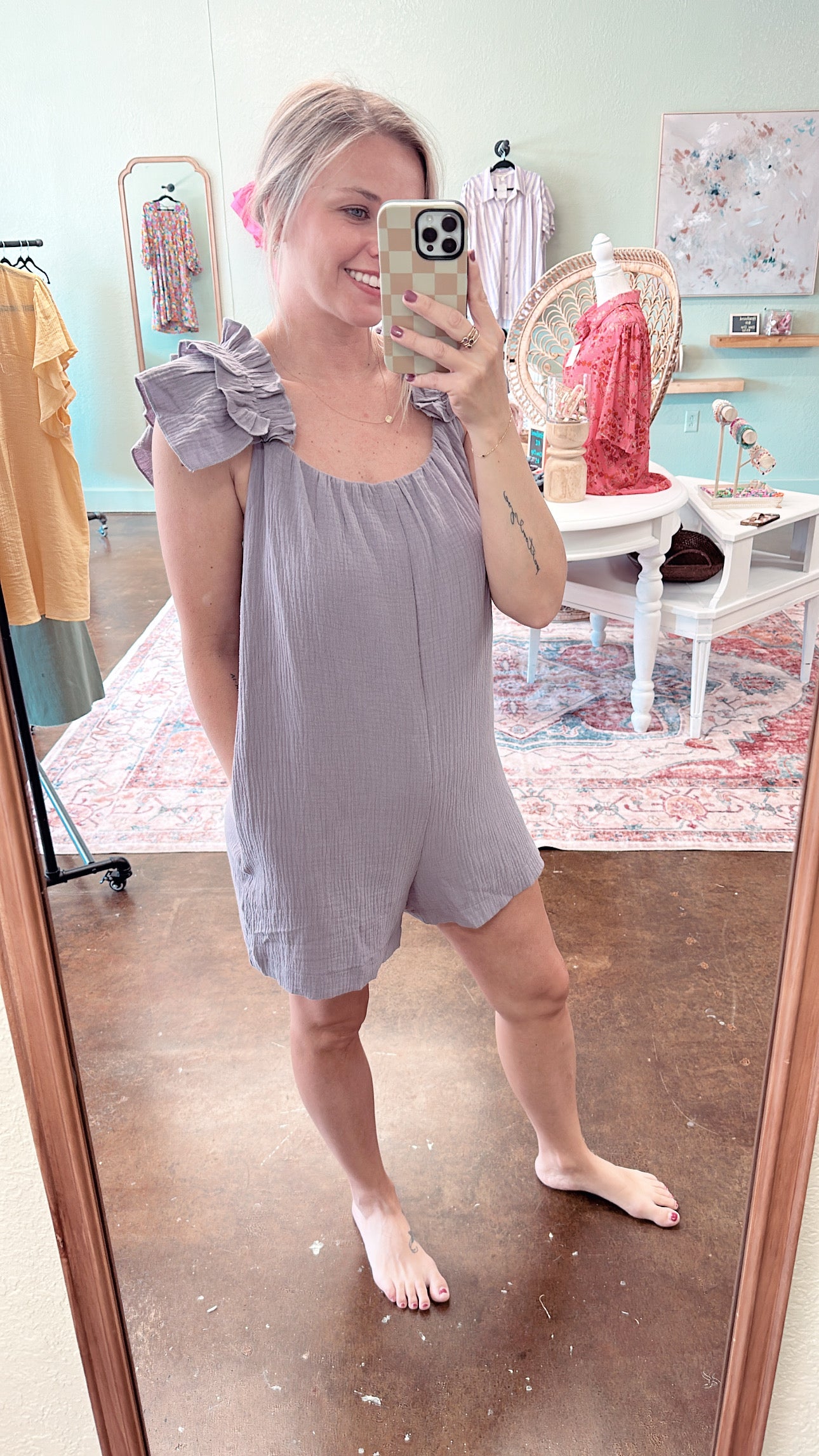 Lilac Ruffle Romper
