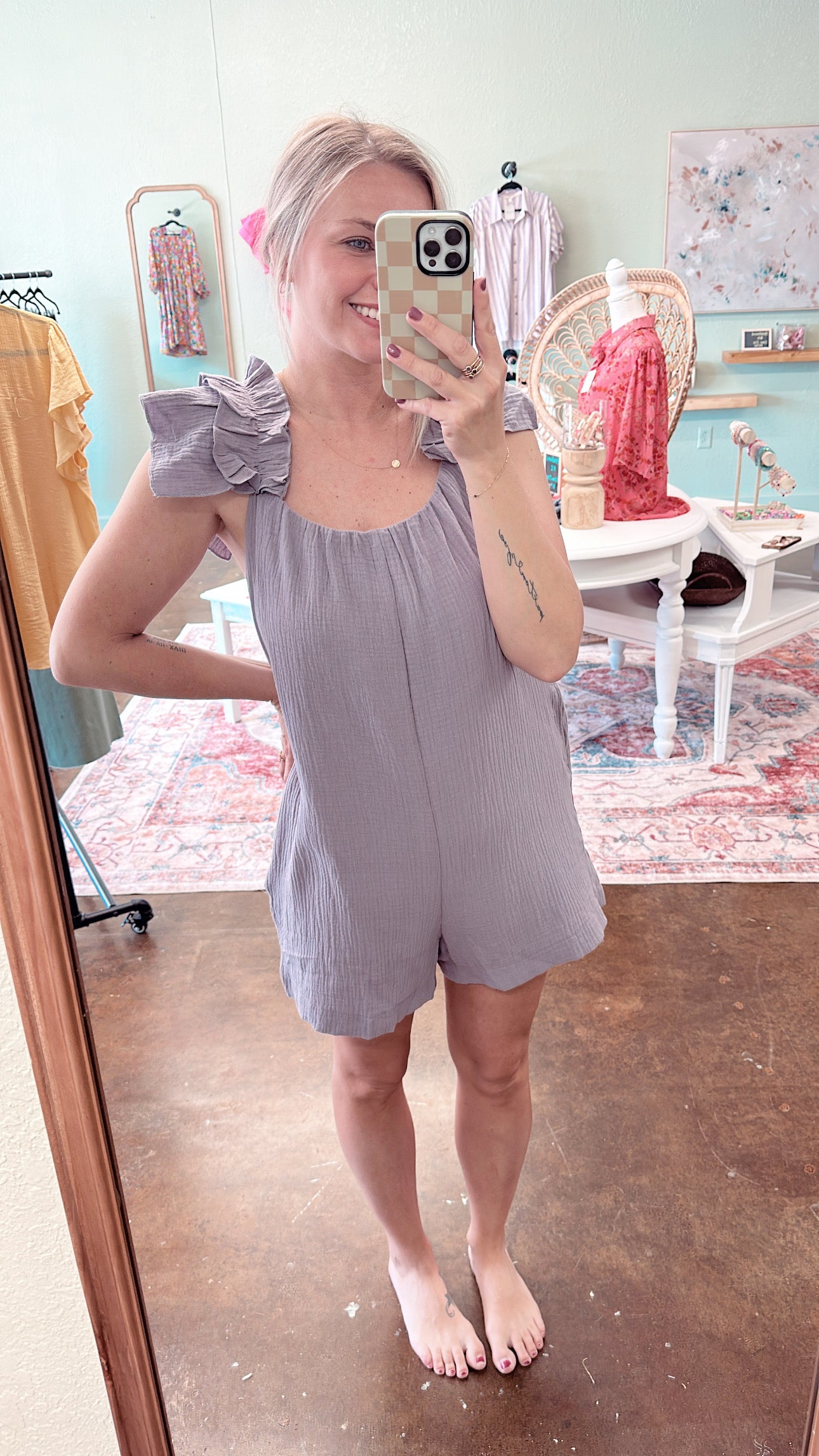 Lilac Ruffle Romper