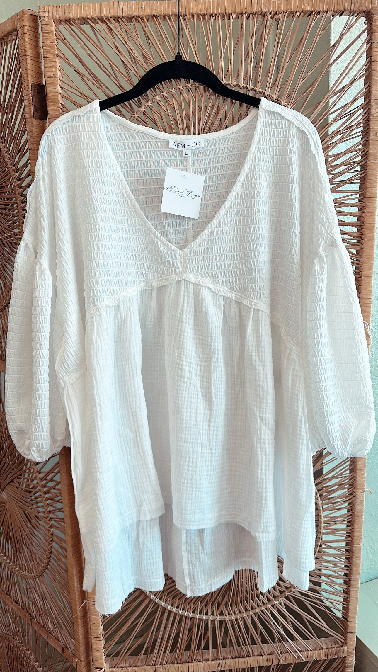 White Babydoll Top
