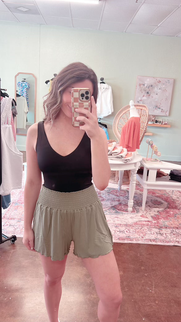 Jersey Shorts-Olive