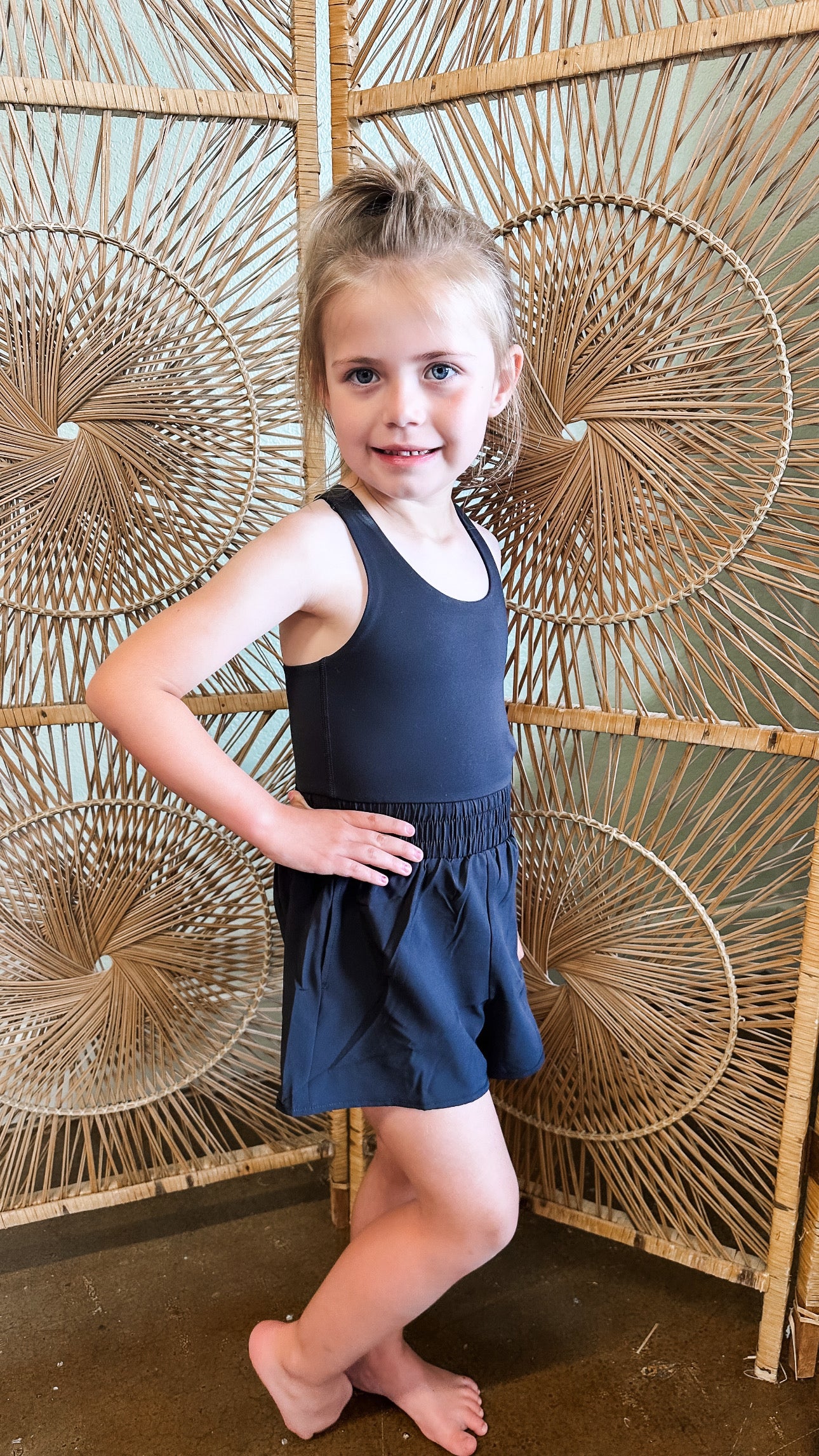 Black Athletic Romper