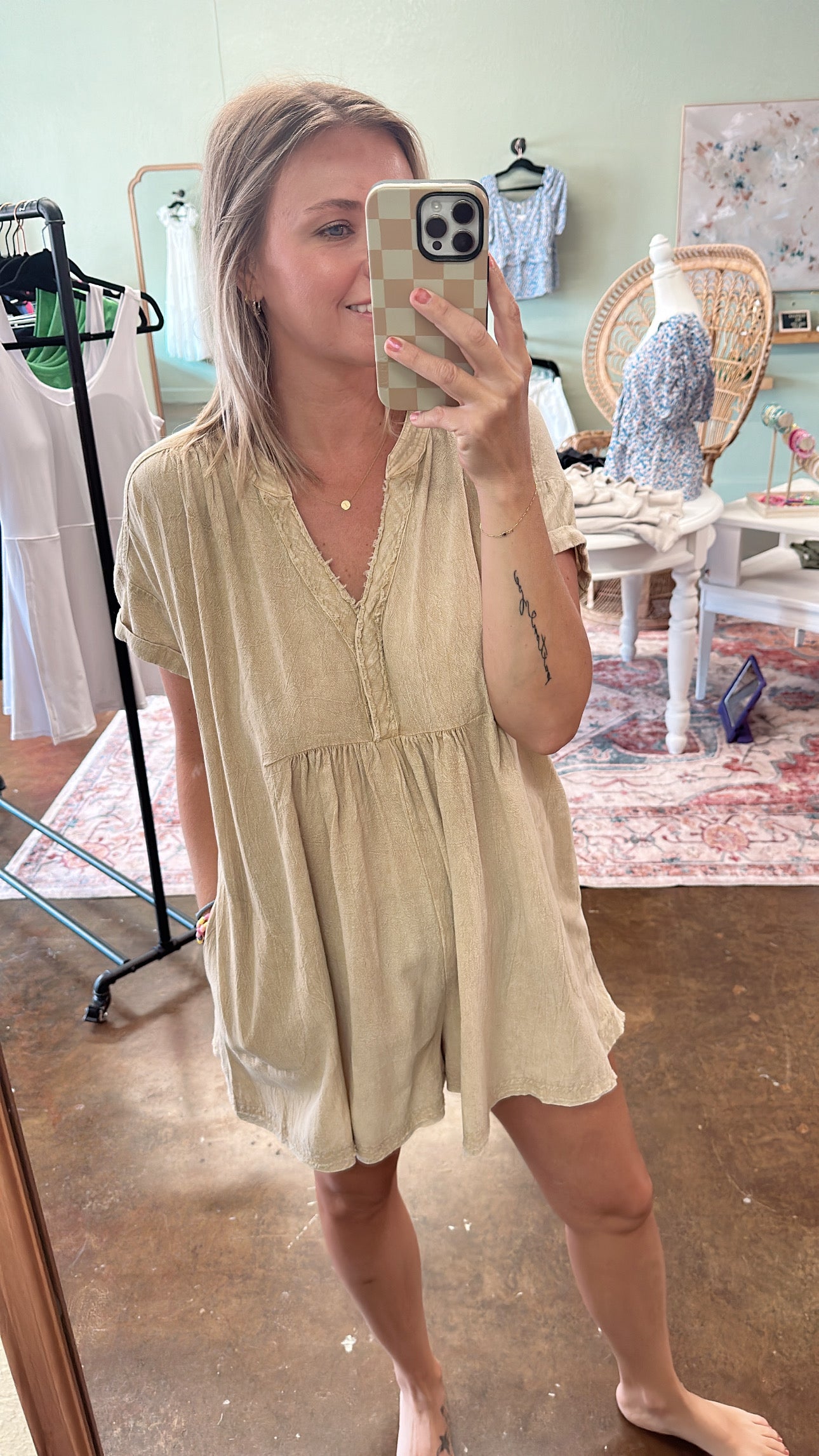 Taupe Romper
