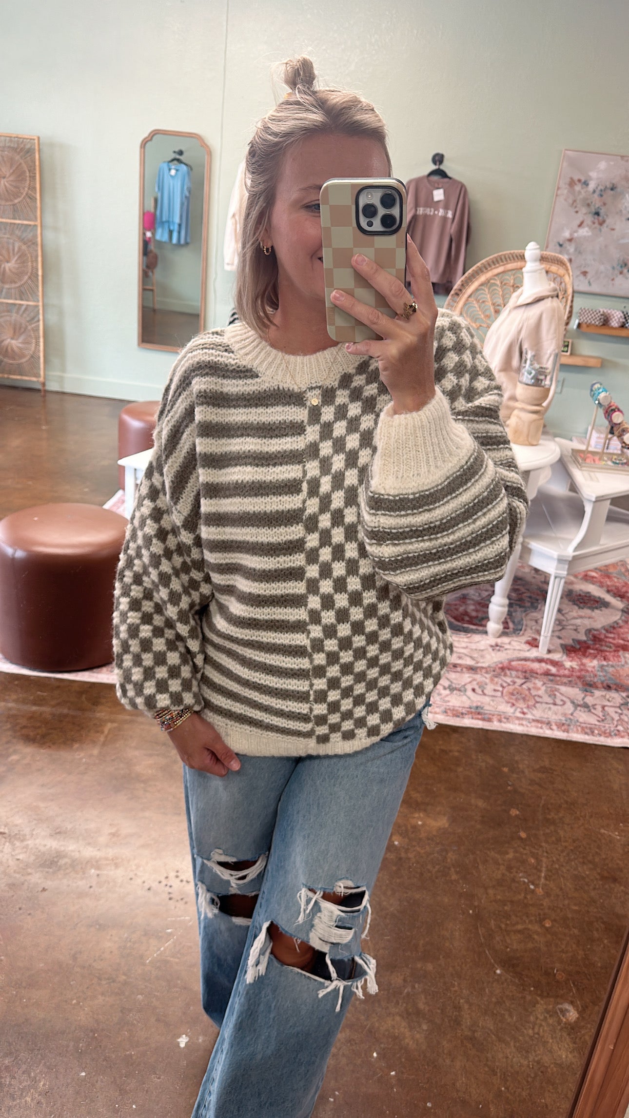 Checkered Sweater