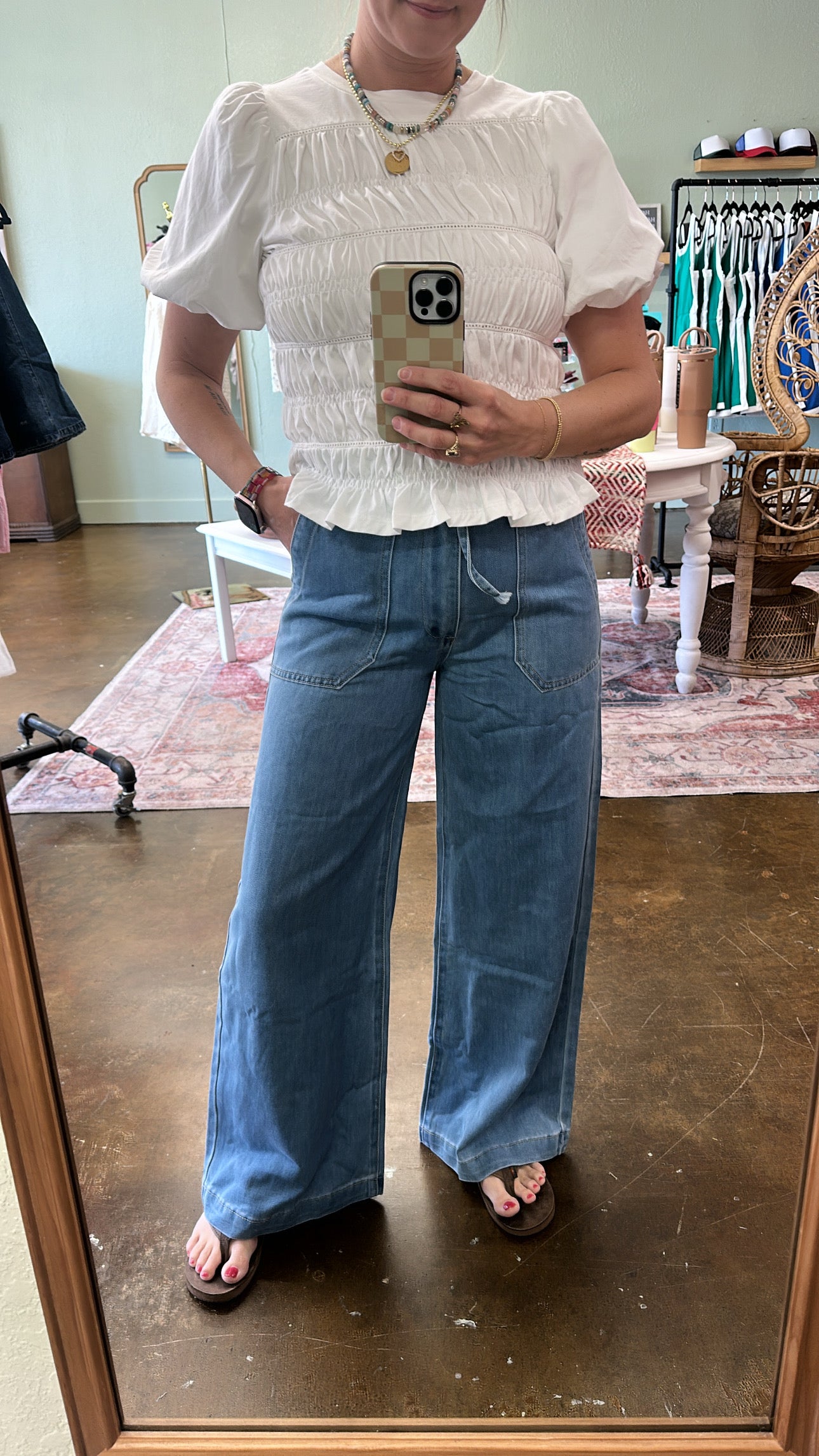 Denim Wide Leg Pant