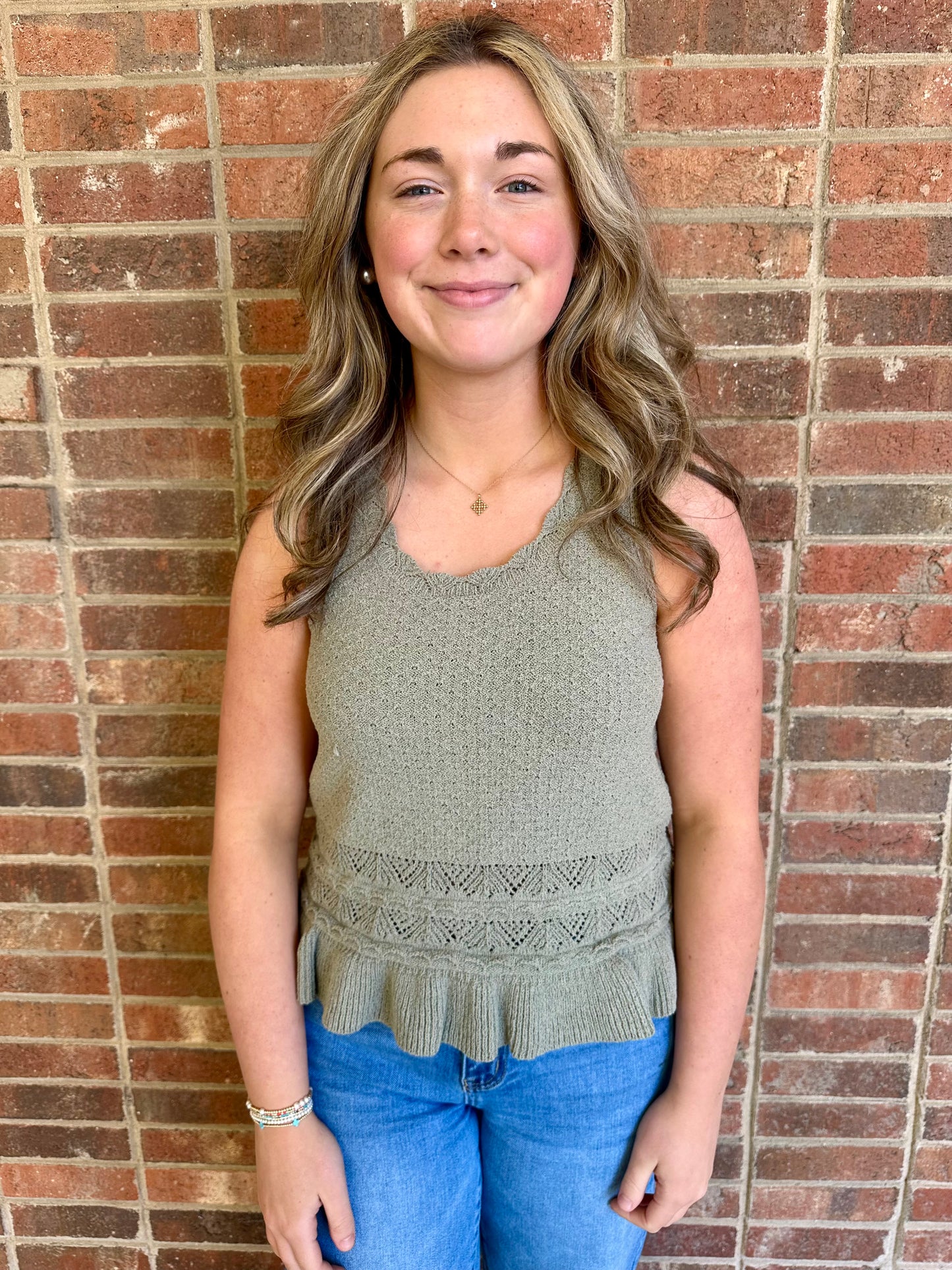 Olive Knit Tank