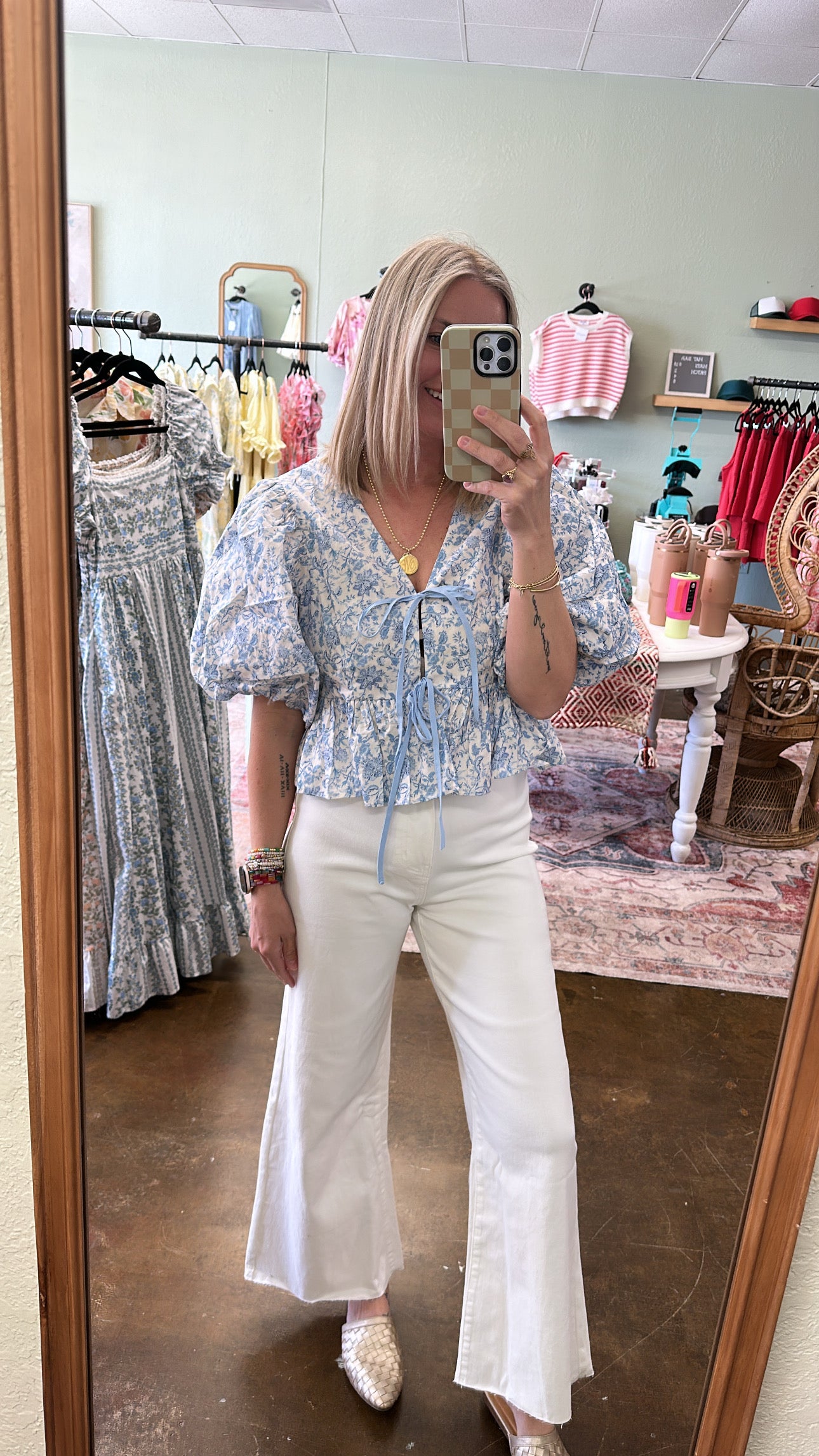 White Denim Pants
