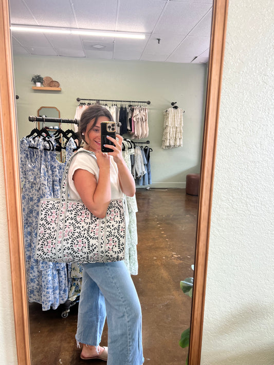 Quilted Bag - Cream