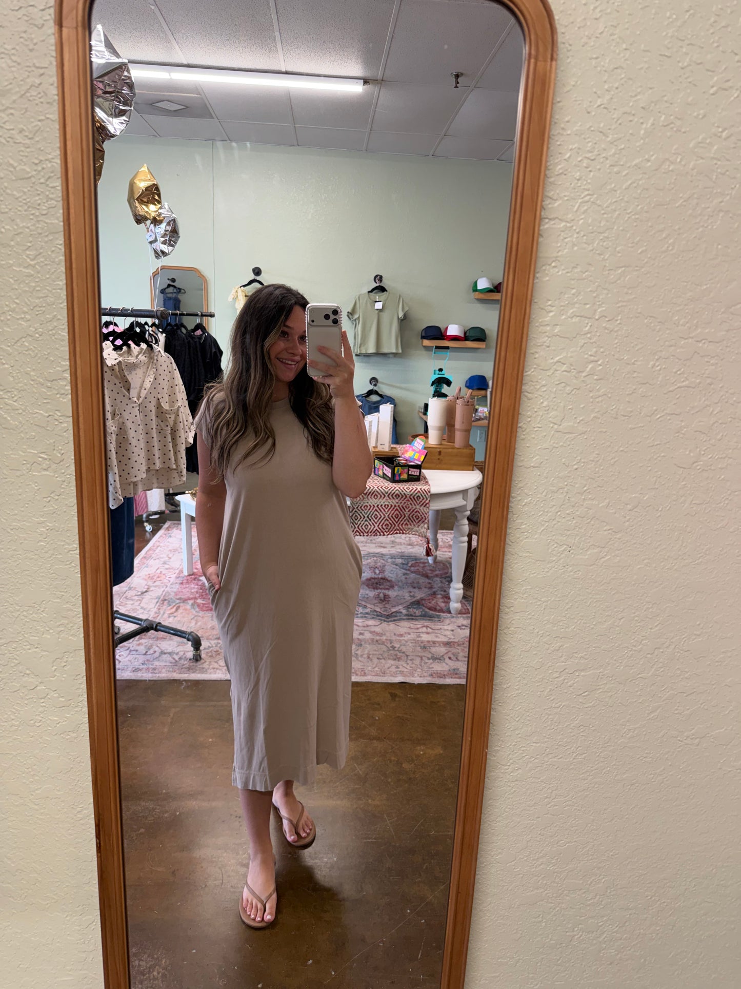 Taupe Tshirt Dress