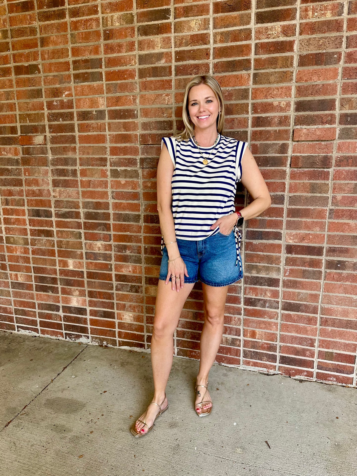 Navy Stripe Tank