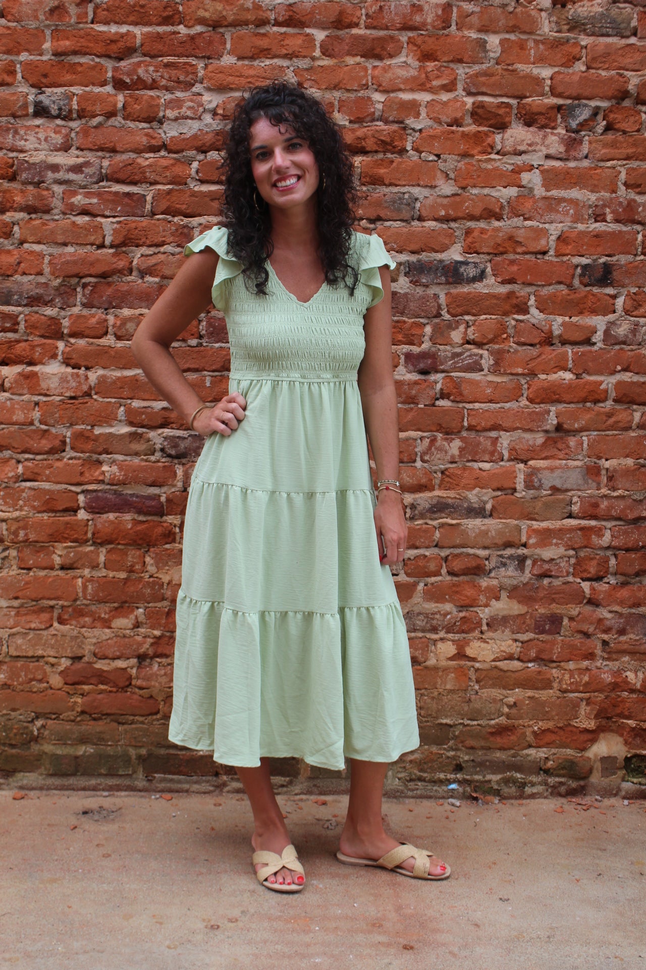 Sage Midi Dress