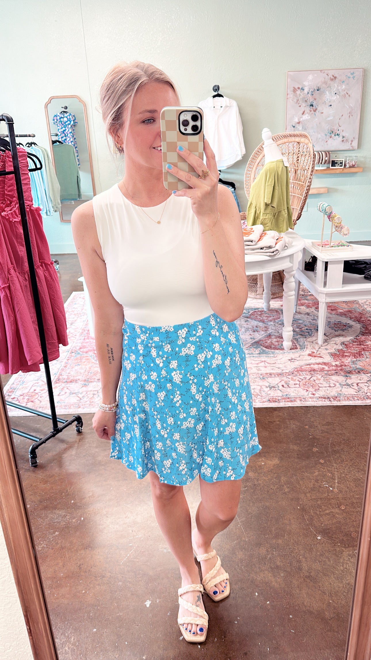 Floral Mini Skirt
