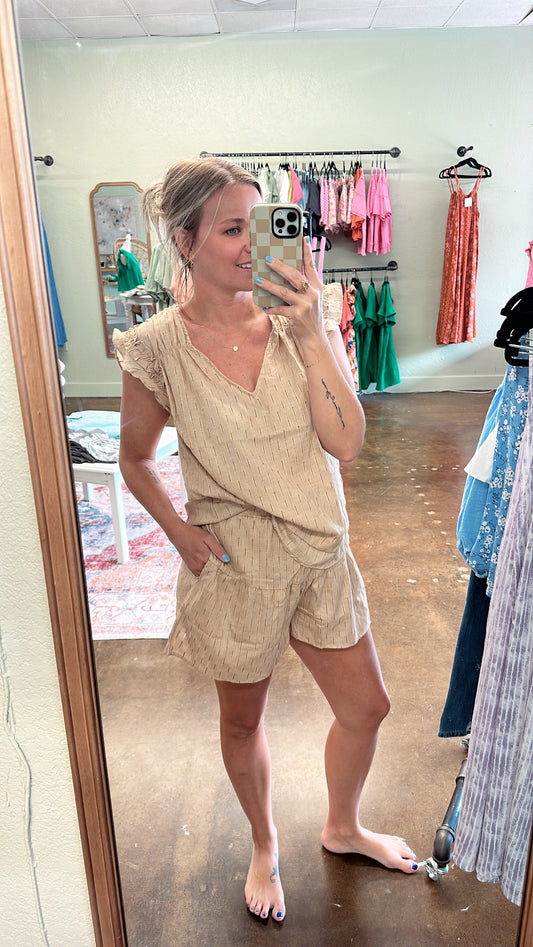 Taupe Woven Set