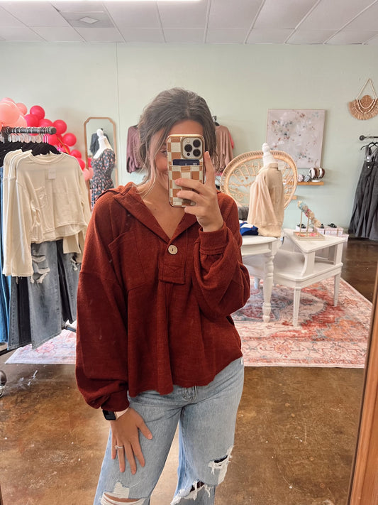 Brick Collared Top