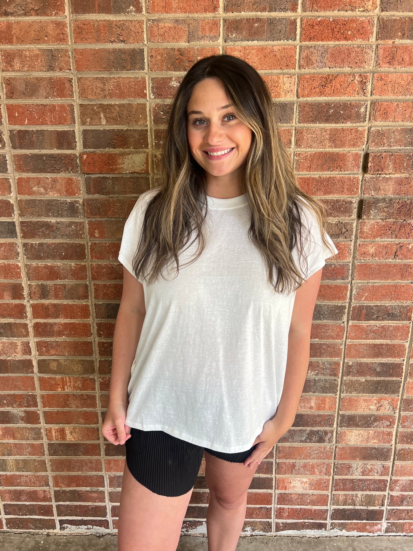 White Crossover Tee