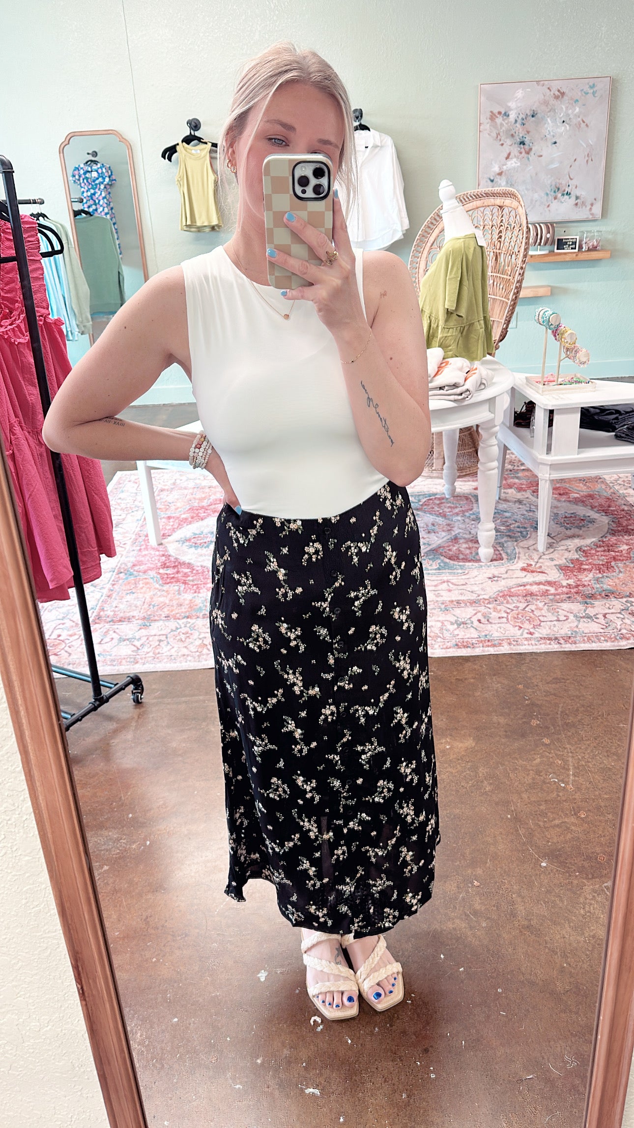 Floral Midi Skirt
