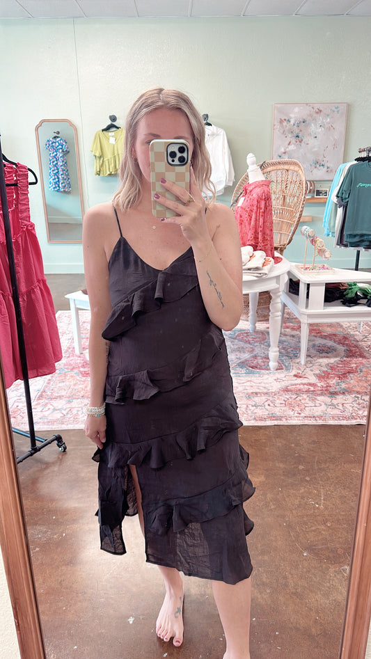 Black Ruffle Dress