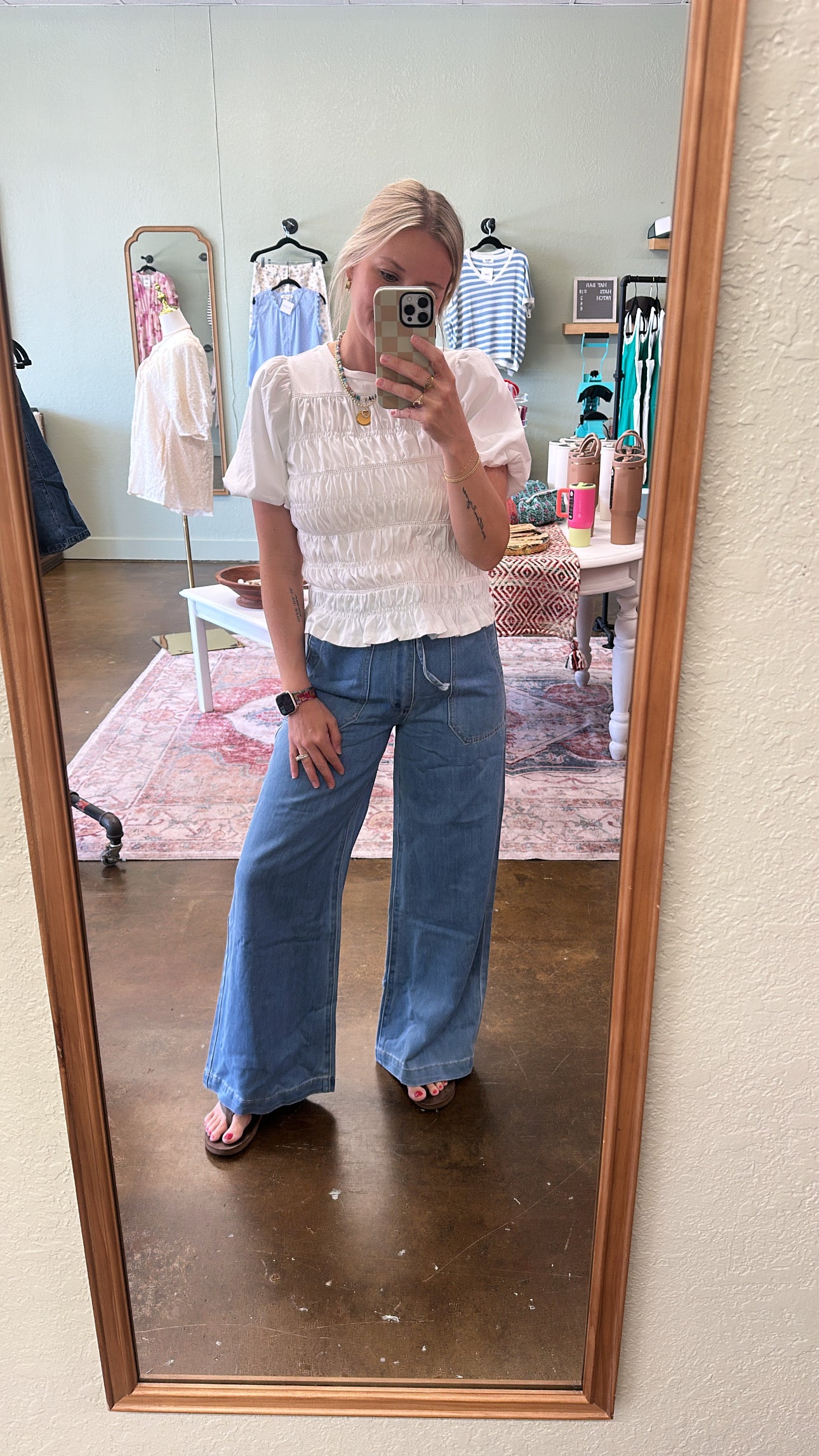 Denim Wide Leg Pant