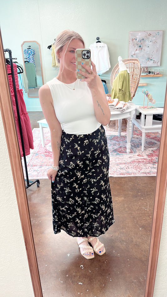 Floral Midi Skirt