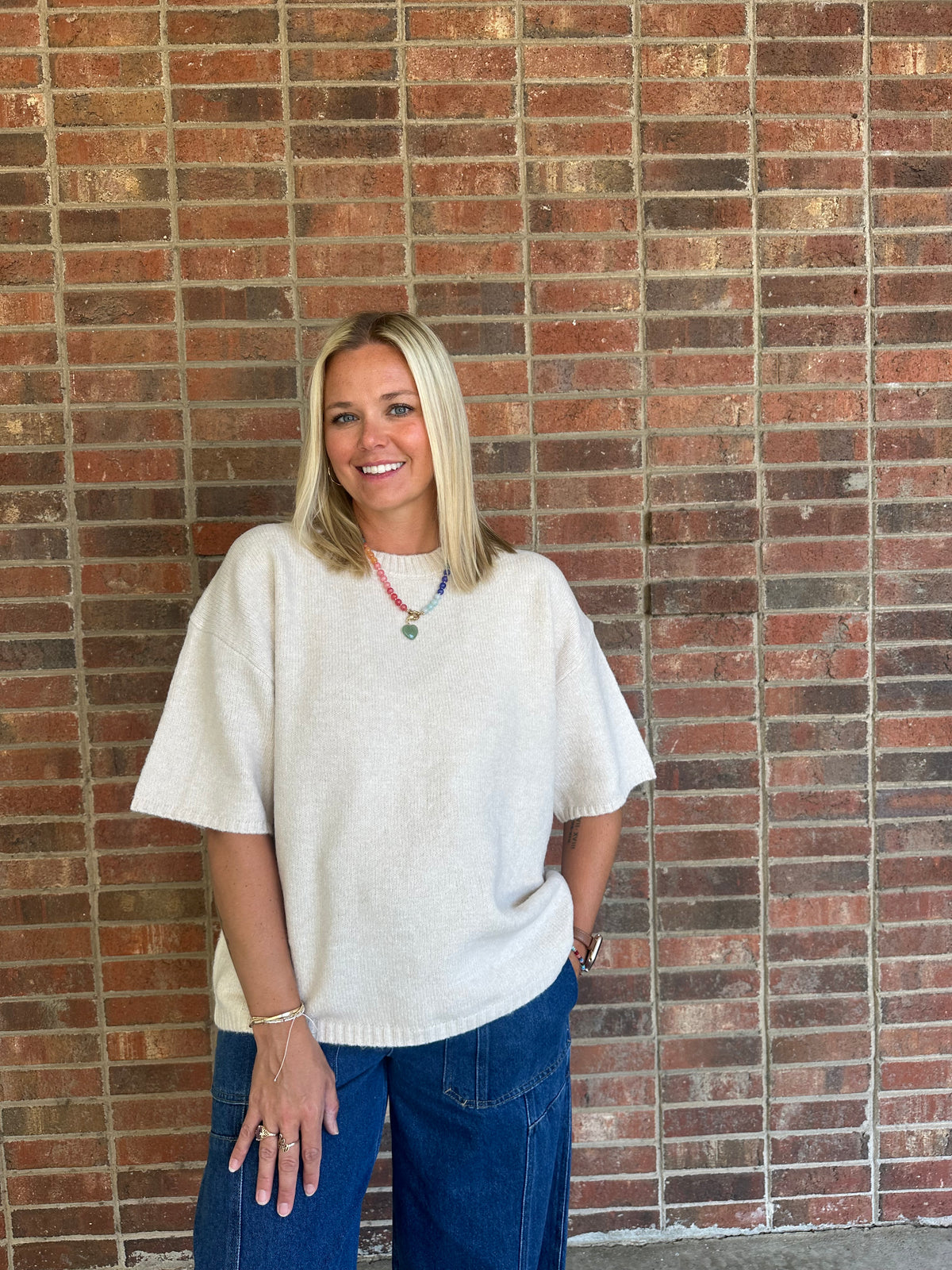 Oatmeal Sweater Top