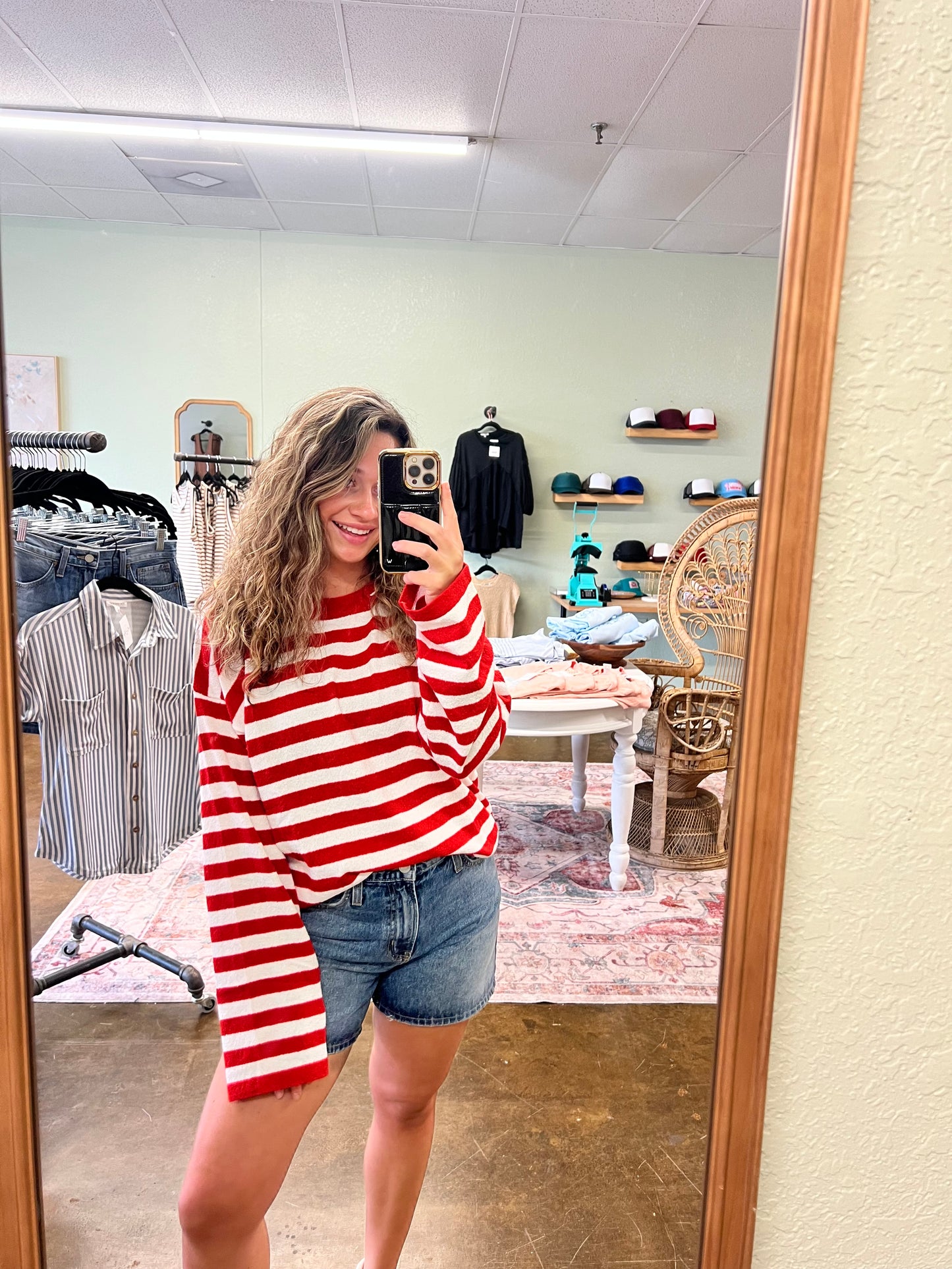 Red Stripe Top