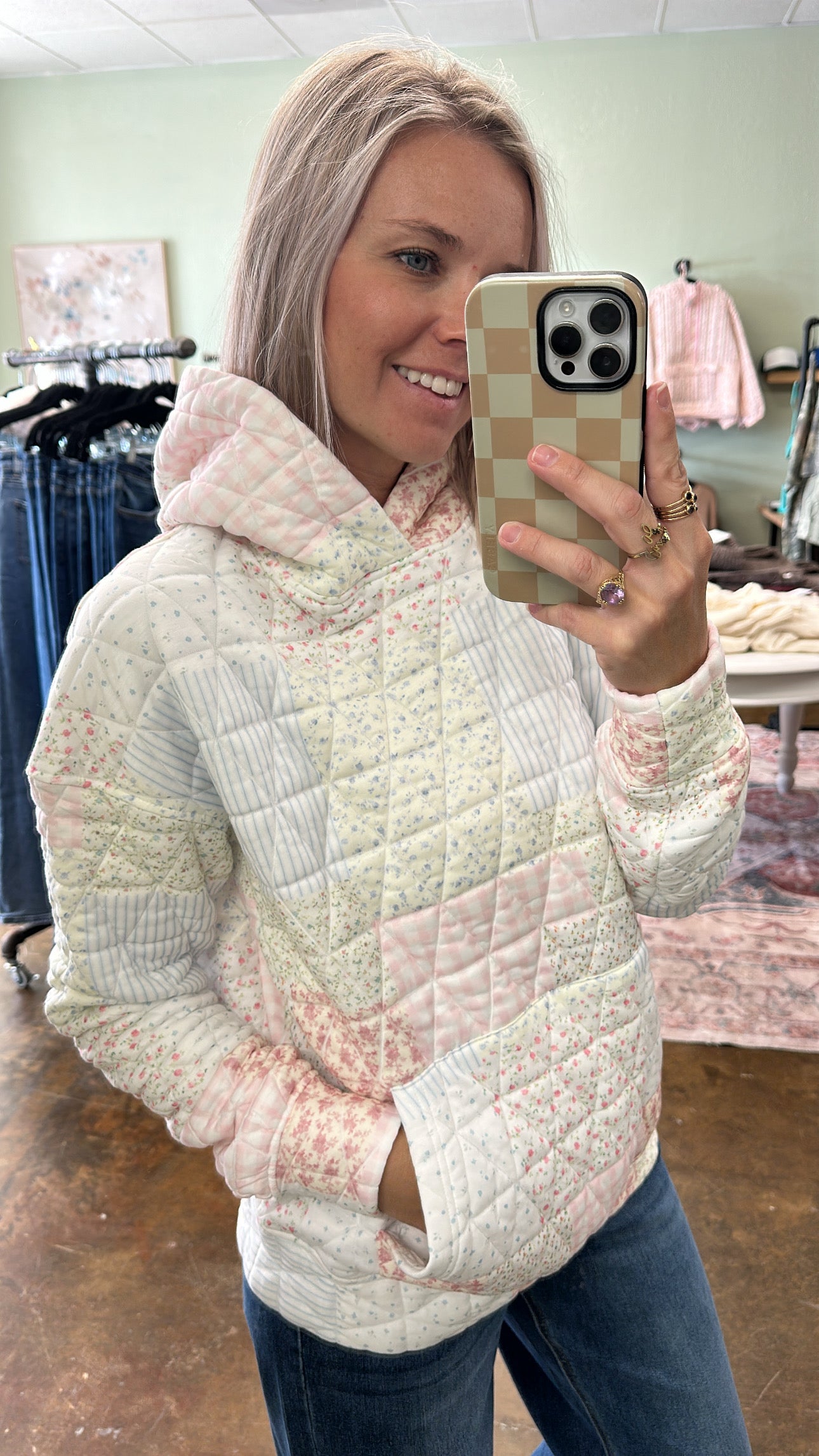 Remi Quilted Hoodie