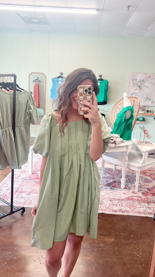 Sage Spring Dress
