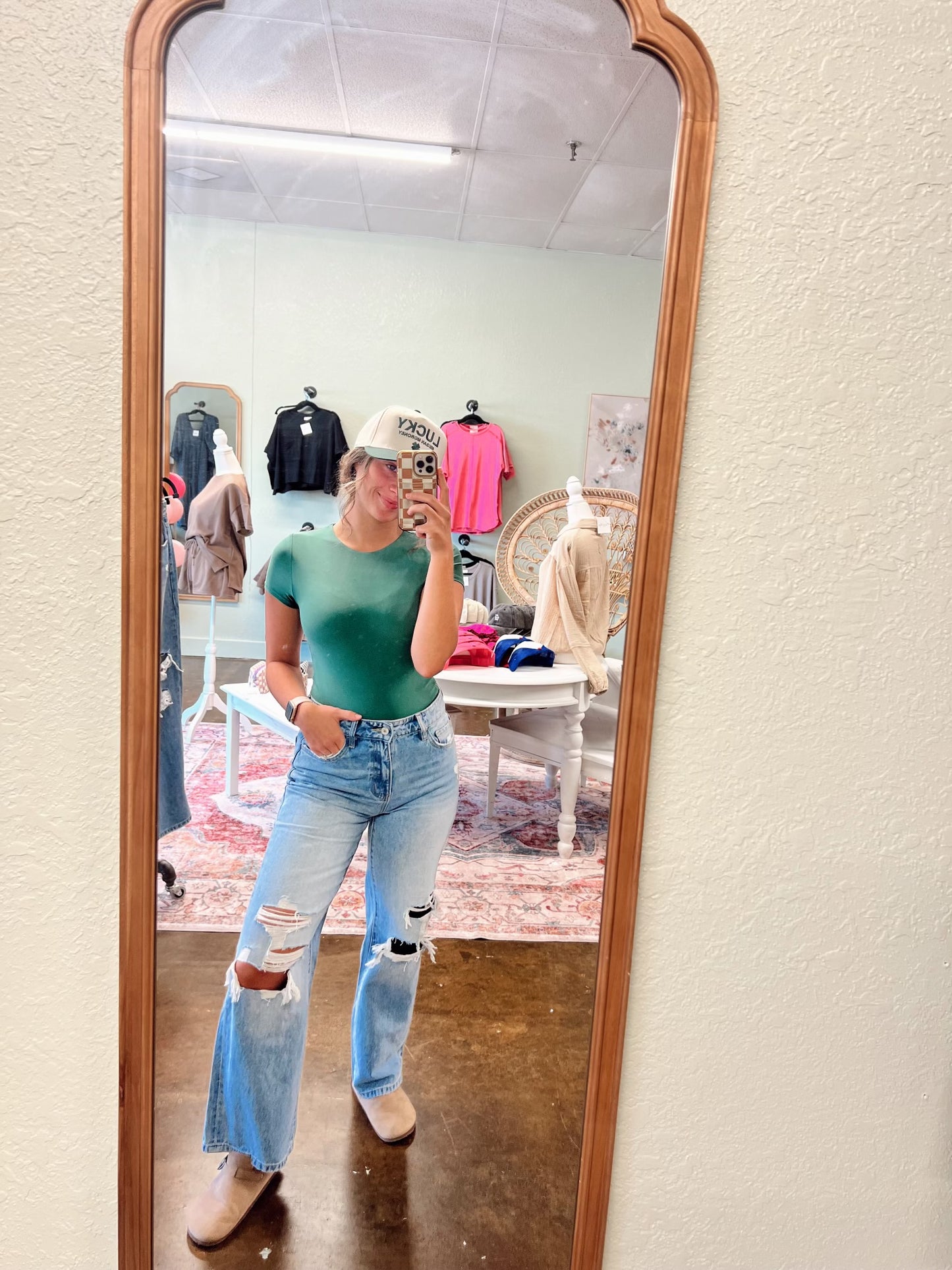 High Rise Distressed Jean
