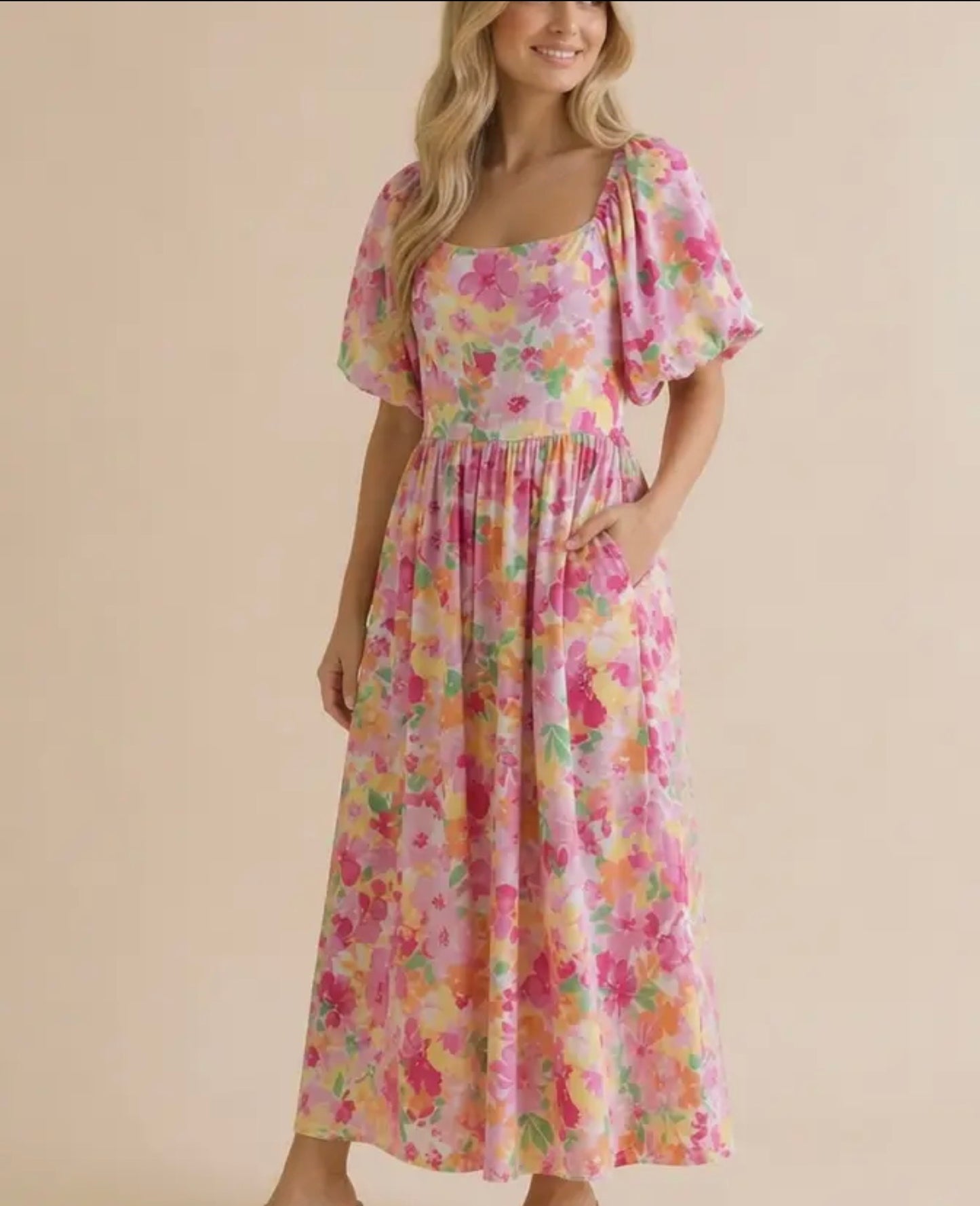 Watercolor Maxi Dress