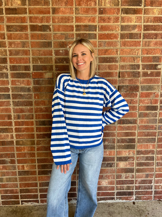 Blue Striped Sweater