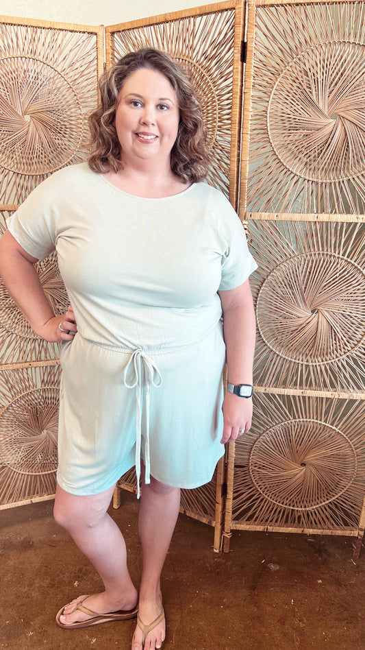 Light Sage Romper