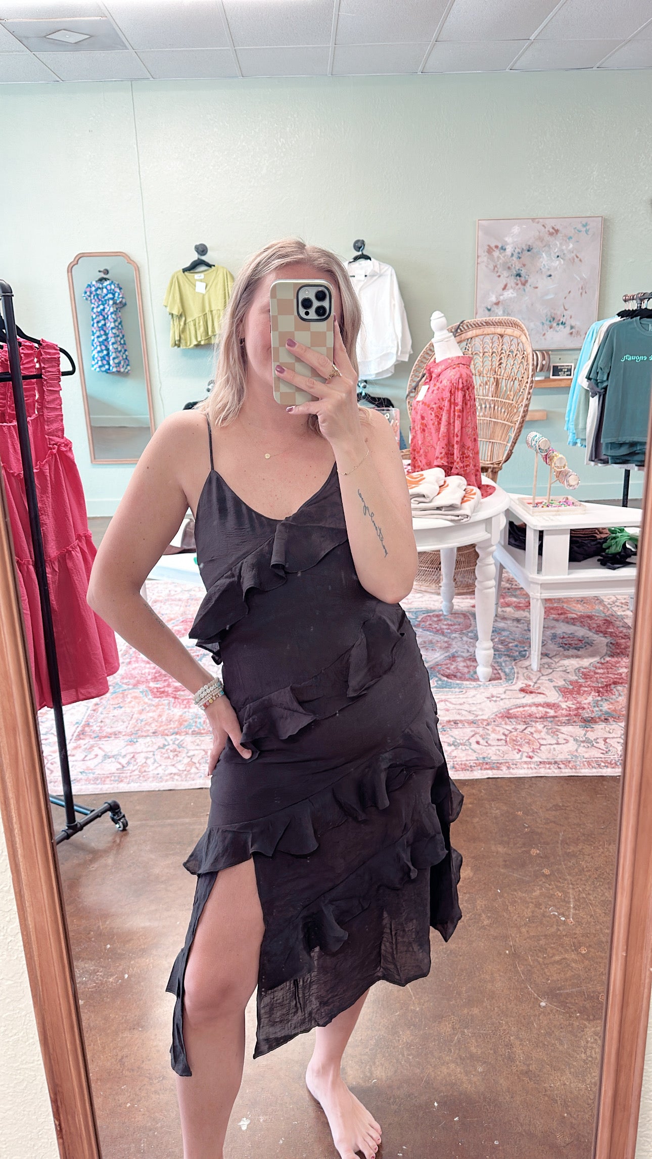 Black Ruffle Dress