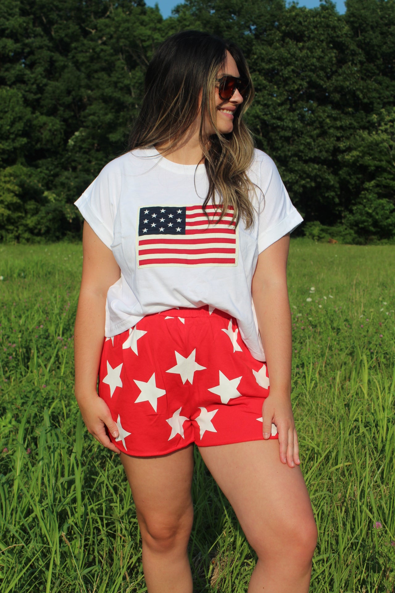 Red Star Shorts