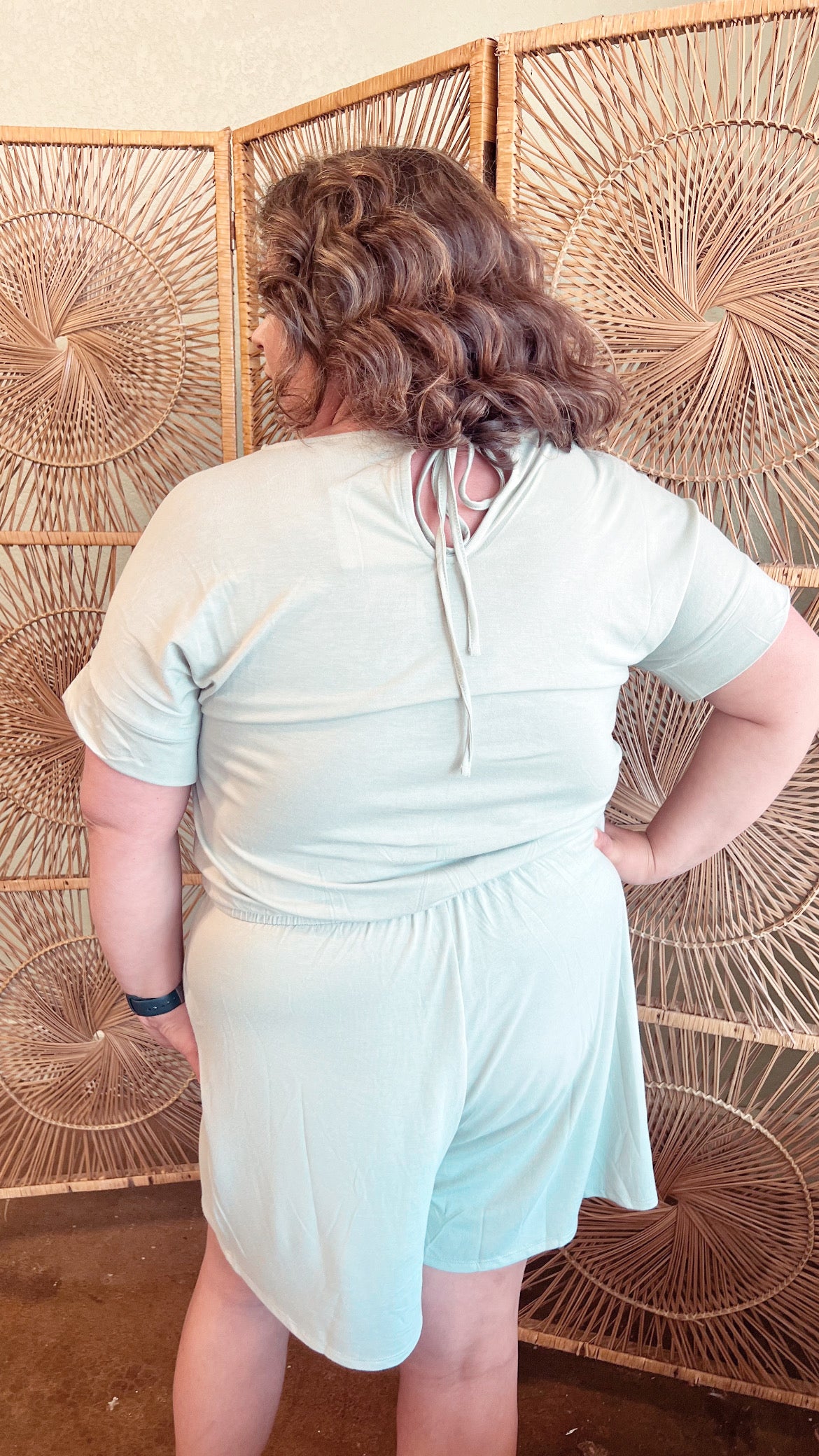 Light Sage Romper