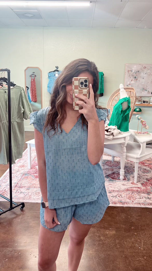 Blue Woven Set