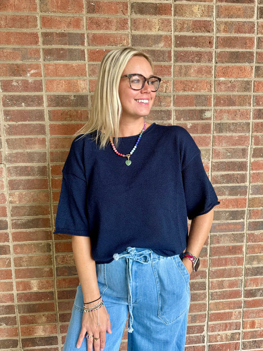 Navy Sweater