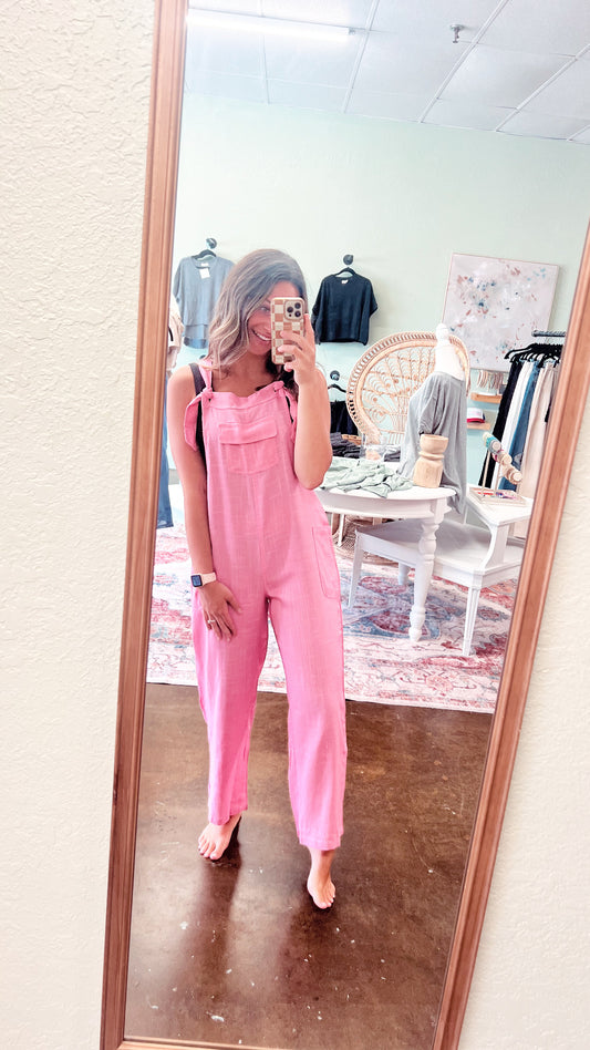Pink Linen Jumper