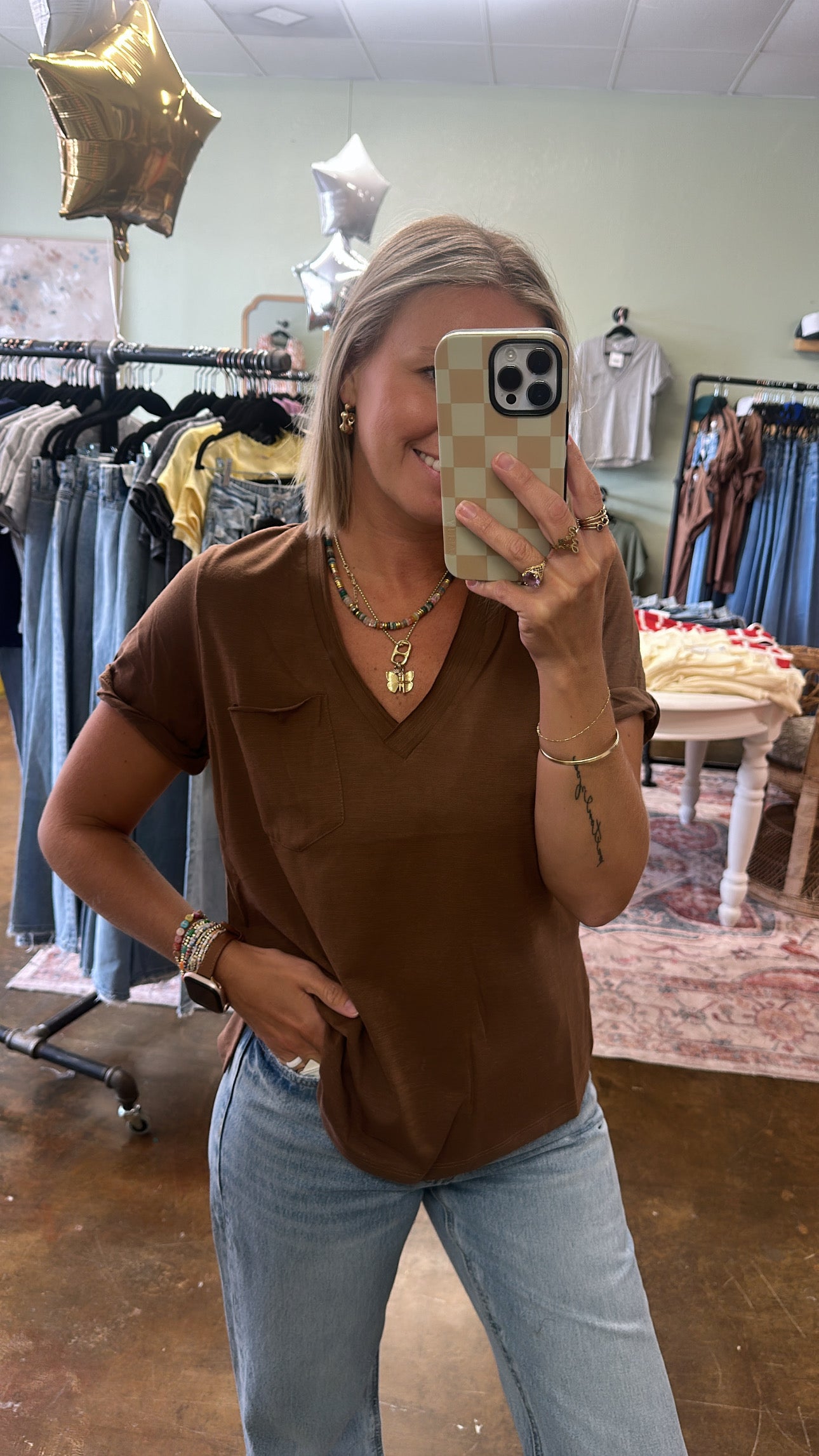 Mocha Pocket Tee